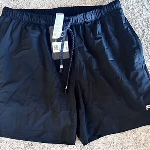 Fabletics The One Short 7in Men XL Black Athletic Running Zip Drawstring Pocket